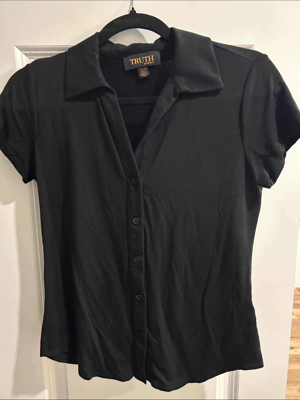 Truth Black Short-Sleeve Button-Down Shirt